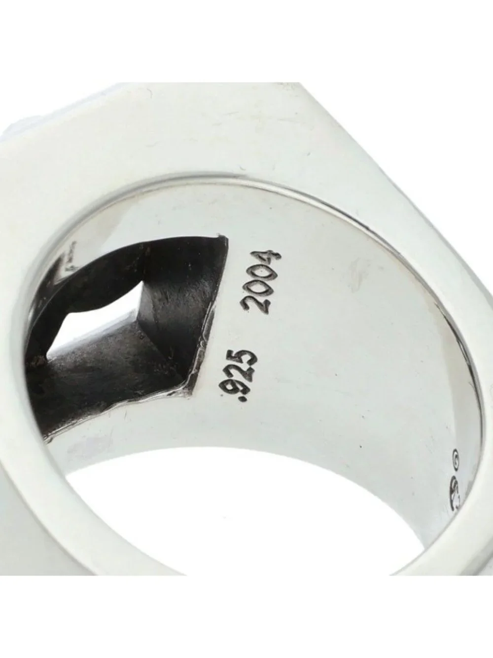 Chrome Hearts Letter Block BS Flare Silver Ring